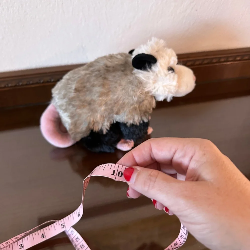 Wild Republic Opossum Plush Stuffed Animal Realistic Gray White 12'' NWT